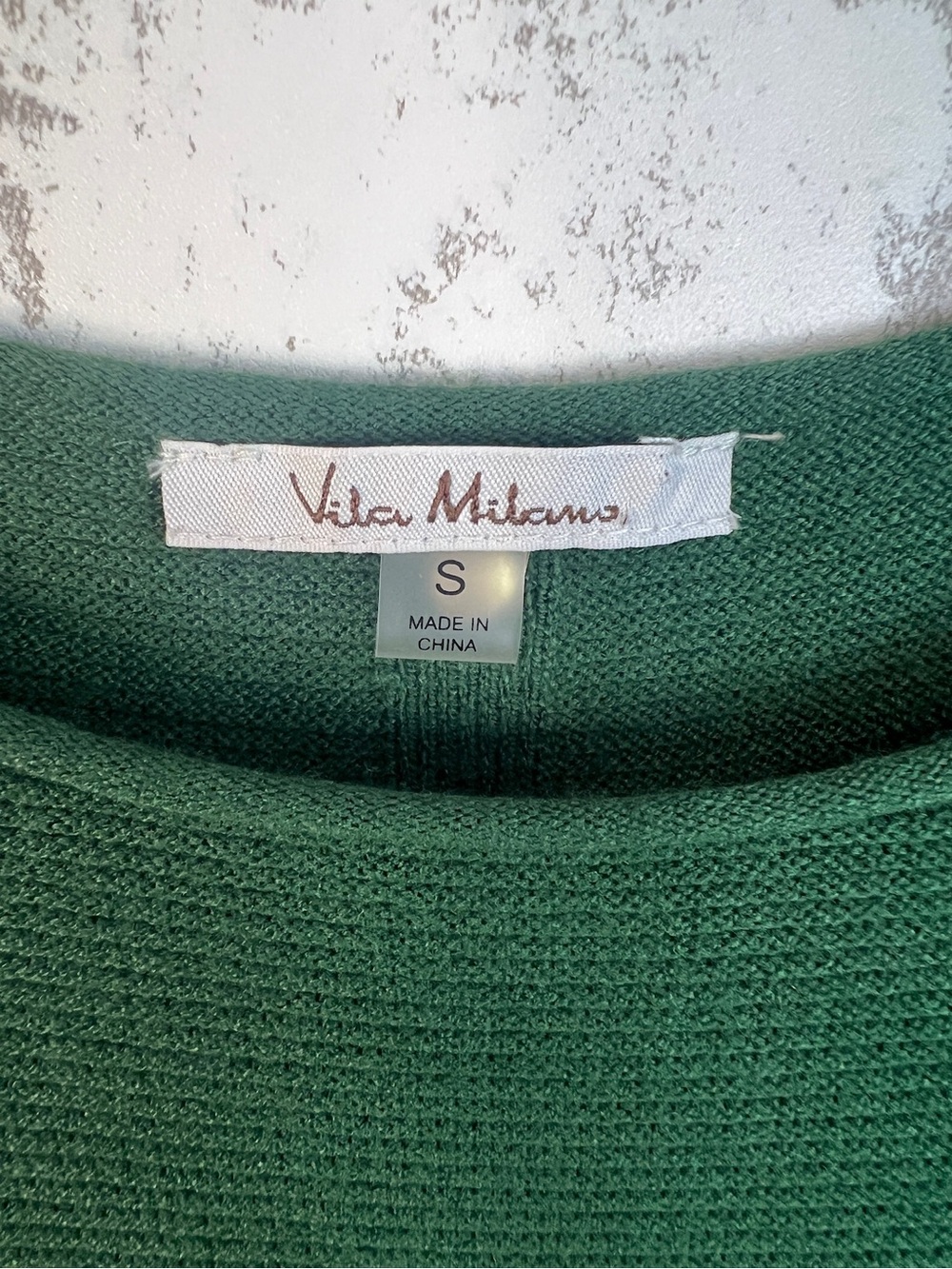 Milano Forest Green Crewneck Textured Knit Sweater - Picture 3 of 7